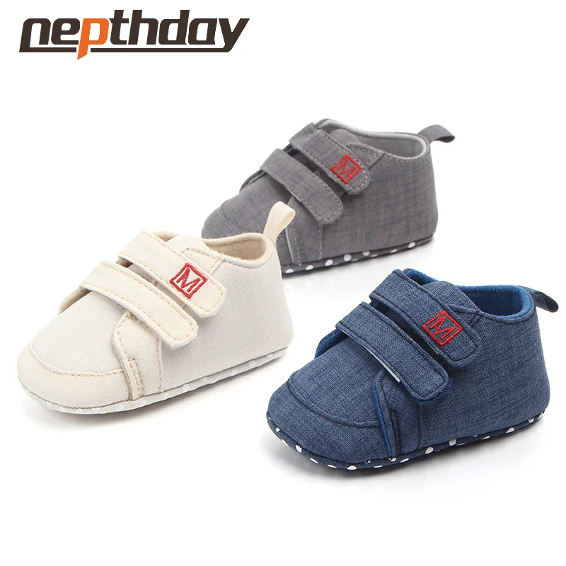 

Baby Boy cotton fabric first walkers infant hook & loop shoes 4 colors bb soft wear for 3-12 months baby 12-033