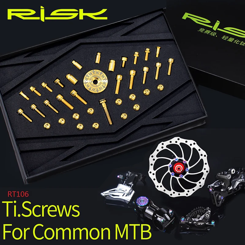 RISK 36 шт. титановый сплав MTB велосипедные болты горный винт велосипедный