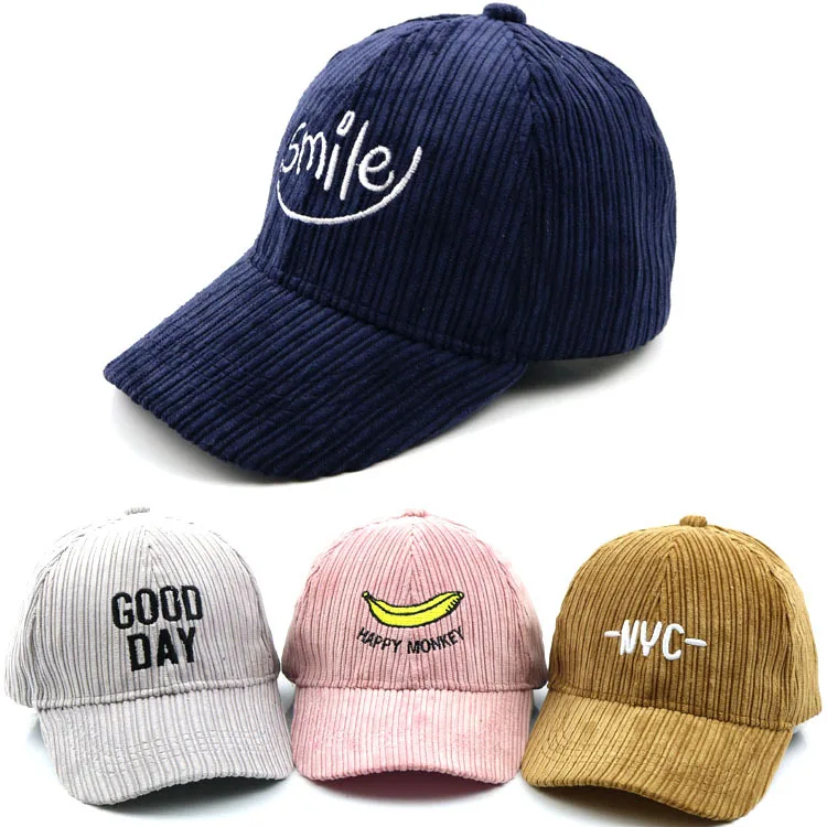 Baby boy and girl hats Corduroy kids baseball caps Korea autumn and
