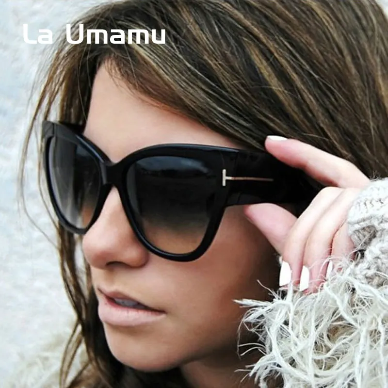 

Luxury Brand Designer Sunglasses Women Vintage Cat Eye Glasses Gradient Points Eyewear Retro Cateye Female Oculos de Sol LA5738