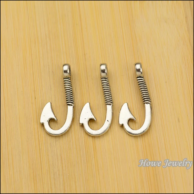 

80pcs Charm Hooks Pendant Tibetan silver Zinc Alloy Fit European Necklace DIY Metal Jewelry Findings