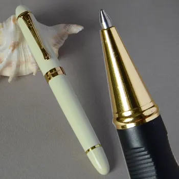 

JINHAO X450 IVORY WHITE AND GOLDEN ROLLER BALL PEN JINHAO 450