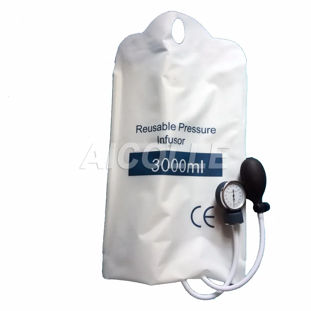 

Medical Infusion pump pressure bag 3000ml with gauge and hand pump ball