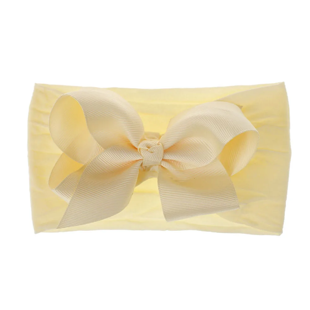 nylon bow headband Ivory