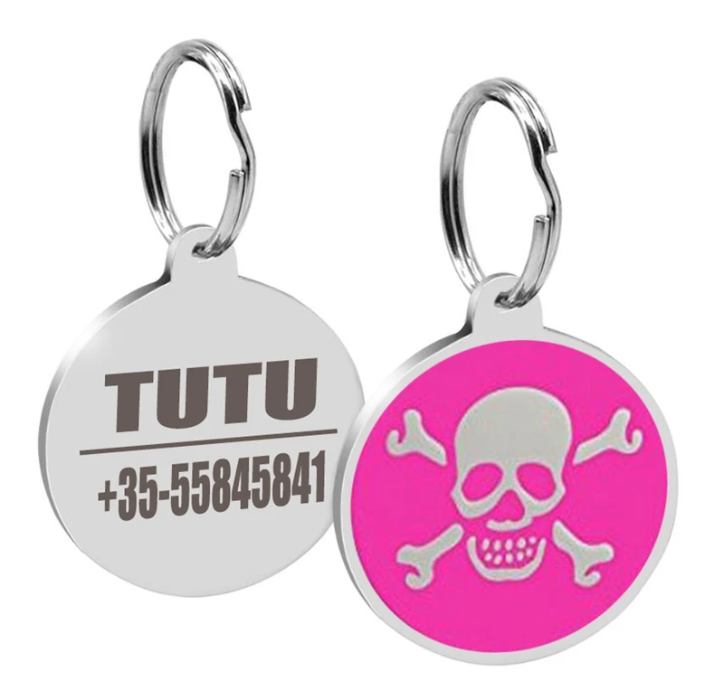 Funny Design Puppy Dog Id Personalized Stainless Steel Dogs Cats Name s Engraved Dog Accessories Id s Aliexpress