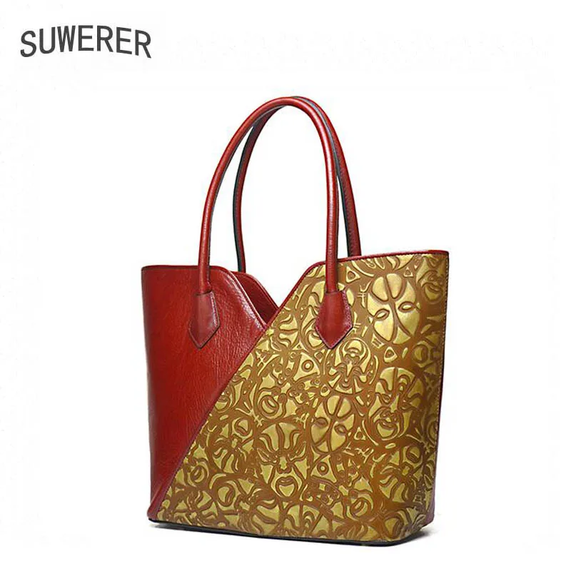 Schulter Suwerer Orange Print Messenger Neue Leder Premium 2019 Tasche Luxus Damen Designer wrAI4Brxq