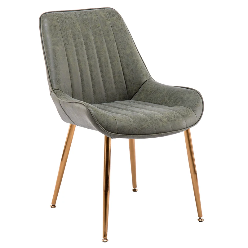 

Nordic Ins Net Red Nail Makeup Chair Home Light Luxury Dining Chair Gold Wrought Iron Single Dressing Table Back Stool
