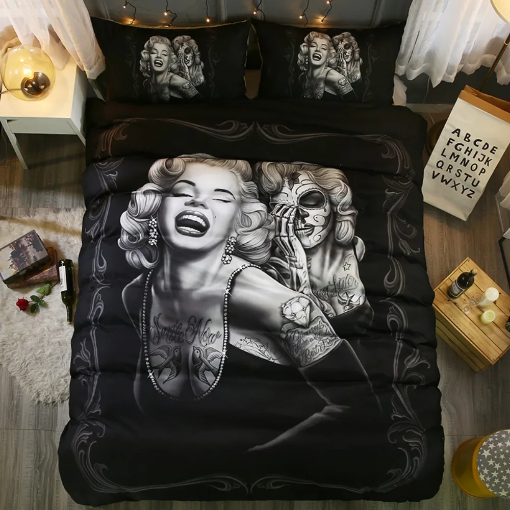 Lai Yin Sun Marilyn Monroe Bedding King Queen Bedding Sets Bedding Set Sexy 3d Pattern Sugar Skull Bedding Print Twin Queen Lai Yin Sun Marilyn Monroe Bedding King Queen Bedding Sets Bedding Set Sexy 3d Pattern Sugar Skull Bedding Print Twin Queen