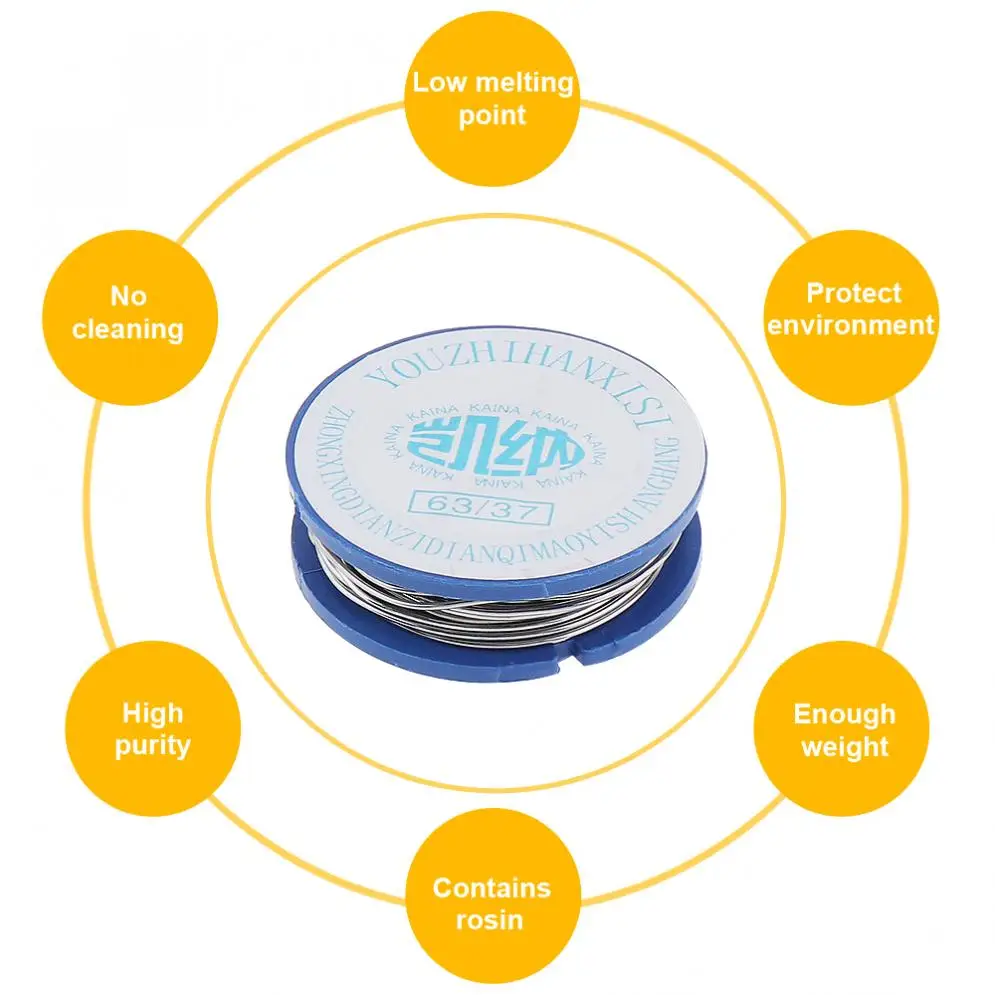 Soldering Wire 63/37 10g / 11g 0.8mm Mini Wire Solder Wire Tin with 2% Flux and Rosin for Electric Soldering Iron soldering wire