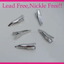 100 шт 6 мм* 25 мм Мини одинарный зубец металлические зажимы аллигатора с зубами без свинца и никеля, детские заколки для волос