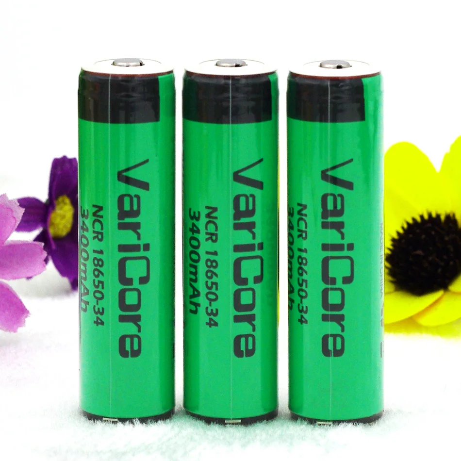 

8PCS VariCore Protected Original Rechargeable Li-lon battery 18650 NCR18650-34 3400mah with PCB 3.7V For Flashlight batteries
