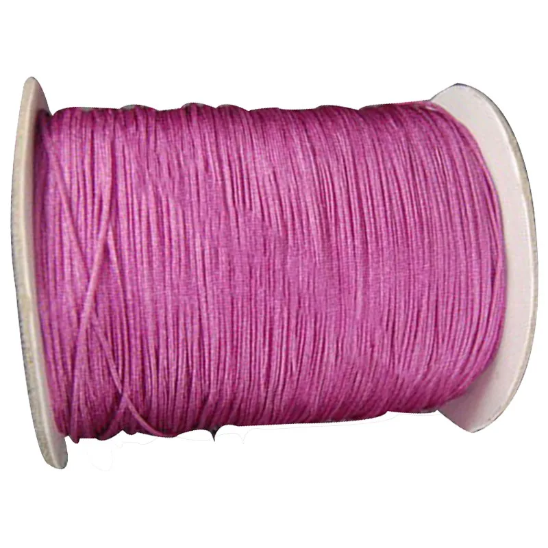 

1mm Dk Mauve Nylon Cord Rattail Stain Braid Cord Macrame Rope Shamballa Bracelet Beading Cords String Accessories 350m/Roll