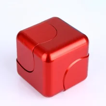 

Metal Fidget Cube Fidget Spinner 2 in 1 Spinning Cube Mini Hand Spin Columnar Square Spinner Anti Stress Reliever Adult Toy