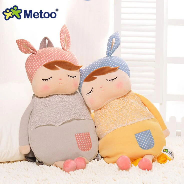 

49cm Cute Cartoon Bags Kids Doll Plush Backpack Toy Genuine METOO Angela Girl Children Shoulder Bag for Kindergarten