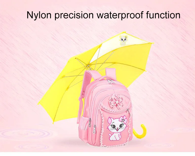 Портфолио для школы, рюкзак для девочек-подростков, милый мультяшный Детский рюкзак принцессы с кошкой, детская школьная сумка, рюкзак для начальной школы