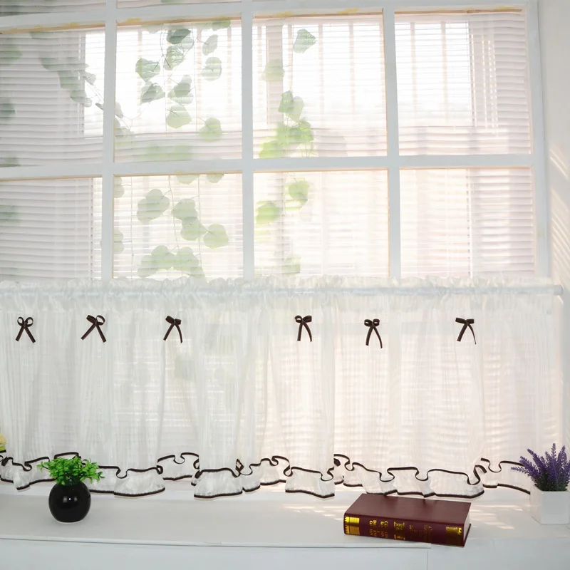 Bar Screen Small Gauze Shade Kitchen Curtains Door Curtains