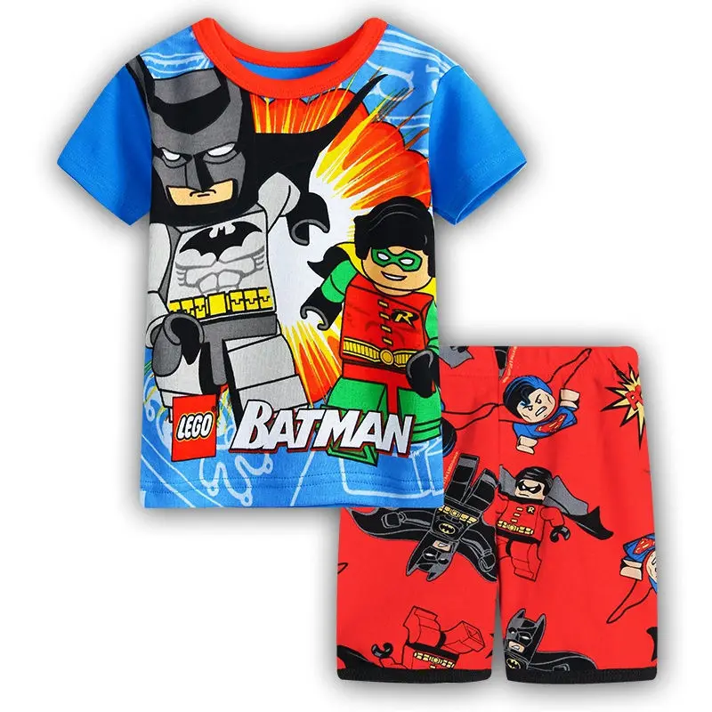 В розницу! Дизайнерский детский пижамный комплект для мальчиков, детские летние пижамы с героями мультфильмов, комплект одежды для маленьких мальчиков - Цвет: Прозрачный
