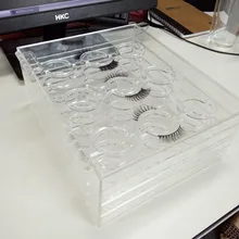 Новое поступление акриловый косметический дисплей стойки держатель-разделитель клей для ресниц ящичный поддон отдельный инструмент для Накладные ресницы макияж