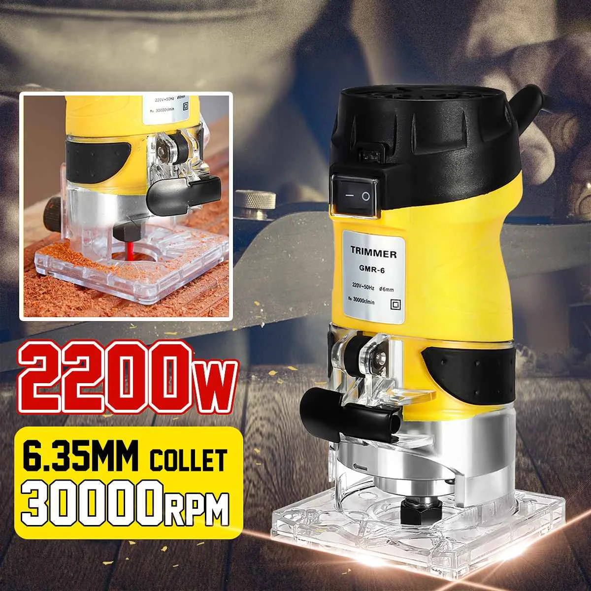 

12PCS 1/4'' Router Bits Set Electric Hand Trimmer Wood Woodworking Laminator Carpentry Trimming Cutting Carving Machine Tool