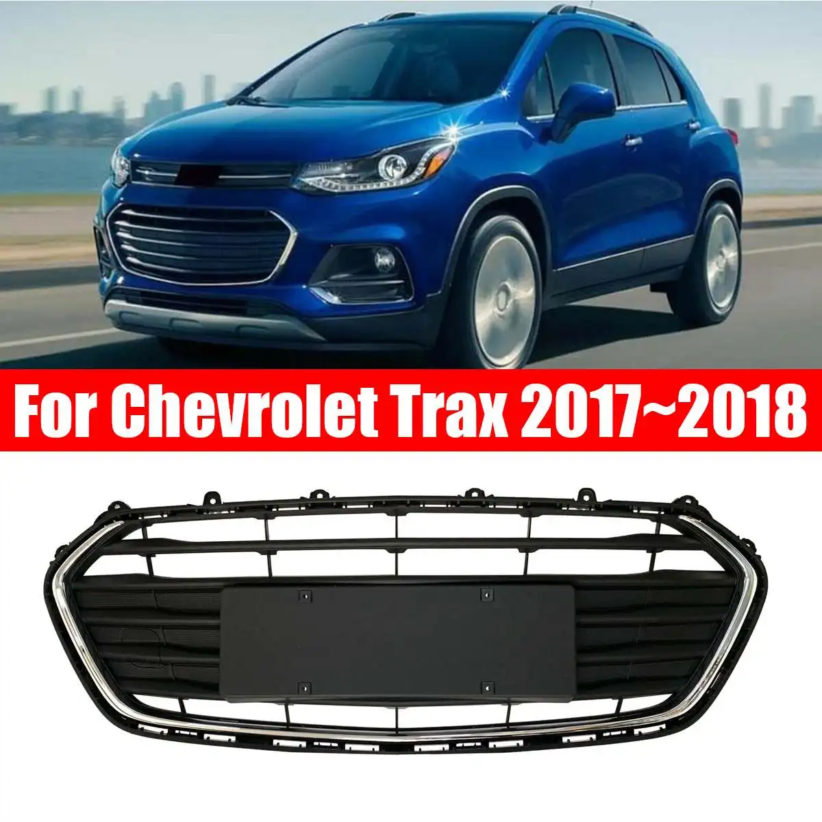 Автомобильная Черная передняя решетка радиатора Гриль Крышка ABS для Chevrolet Trax- Замена Передняя решетка радиатора внешние части