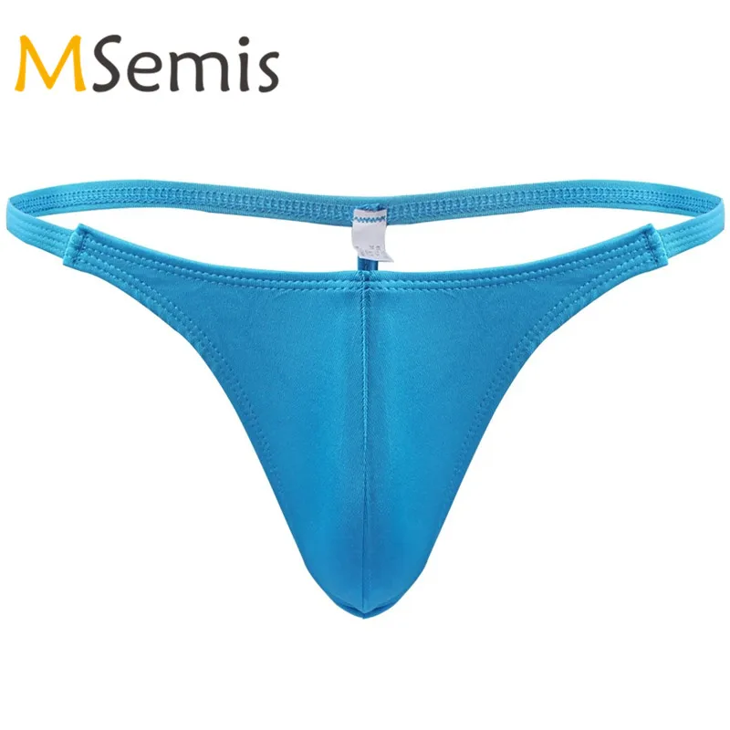 Swimwear Men Swimsuit G-string Thong Bikini Swimming Suit See Throng Sretchy Thong Briefs Bottoms Side Underwear Bathing Suit