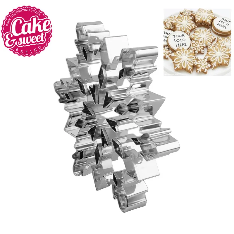 

3D Stainless Steel Snowflake Mold Cookie Cutter Metal Fondant Biscuit Pastry Mold Baking Christmas Cake Decorating Tools