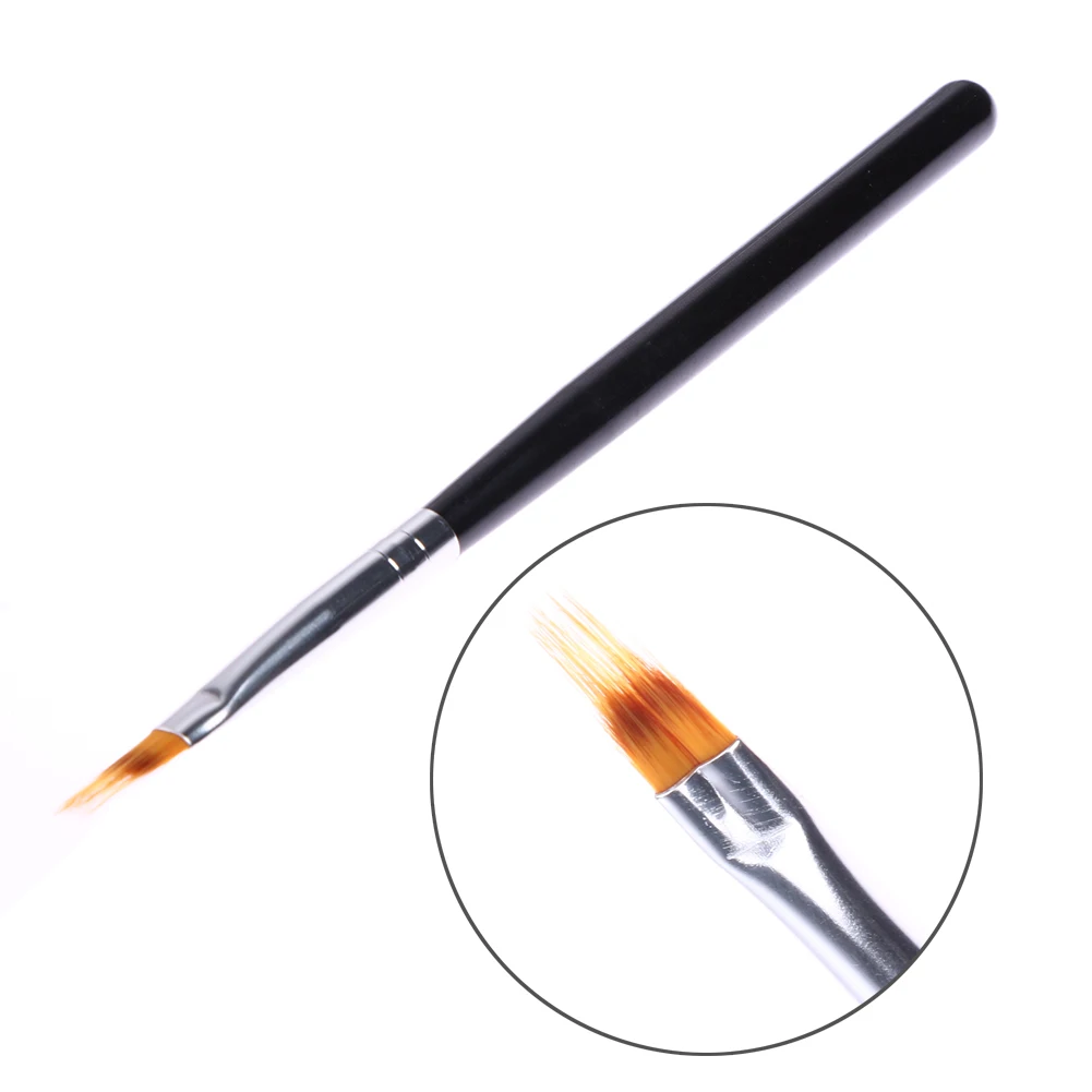 

1PC DIY 3D Tips Nail Nylon UV Gel Nail Brush Pen Nail Manicure Tool Wood Handle Drawing Painting Nail Pen Brush