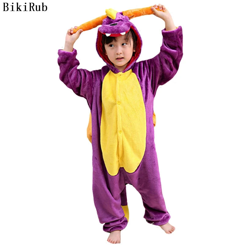 BIKIRUB/Детские пижамы; зимняя одежда для сна; комбинезоны для мальчиков; пижамный комплект для девочек; Kigurumi; милые детские пижамы с животными; Фланелевая Пижама