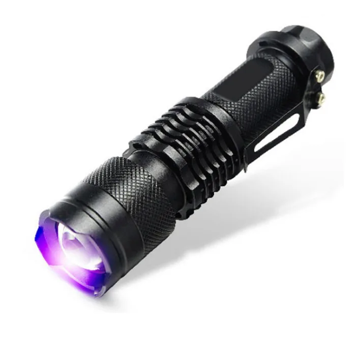 Aluminium High Power 10W 395nm UV Lampe lila violett Licht LED Taschenlampe ZR 