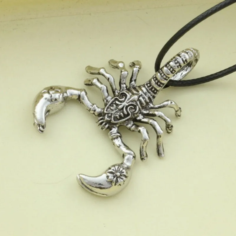 Впечатляющее мужское этническое ожерелье с подвеской в виде короля скорпиона из нержавеющей стали серебряное черное ювелирное изделие для мальчика