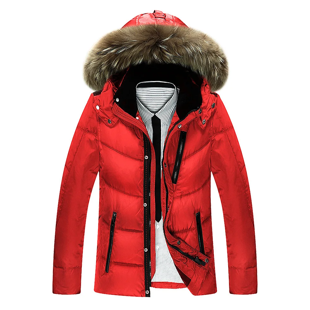 New warm winter jacket men overcoat down coats par...