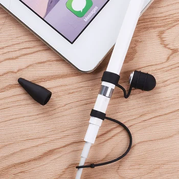 

4 Colors Multifunctional Silica Gel Anti-lost Nib Protective Case Tether For IPad Pro Apple Pencil Protective Case Non Slip
