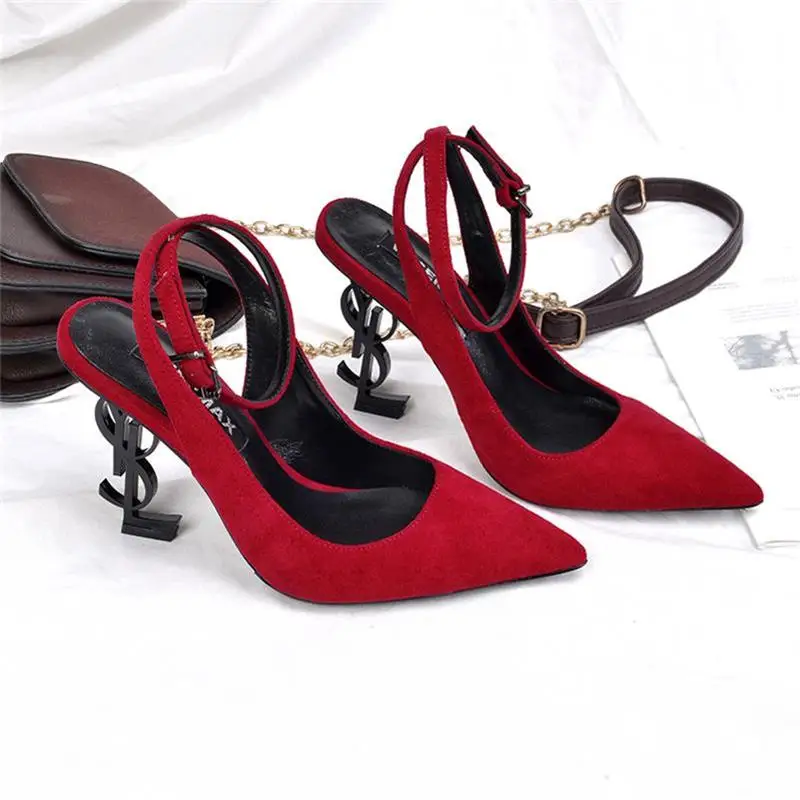 

Hot Shoes Woman High Heels Pumps Women Shoes Zapatos De Mujer Slingbacks Pointed Toe Pumps Wedding Shoes Summer Popular Sandals