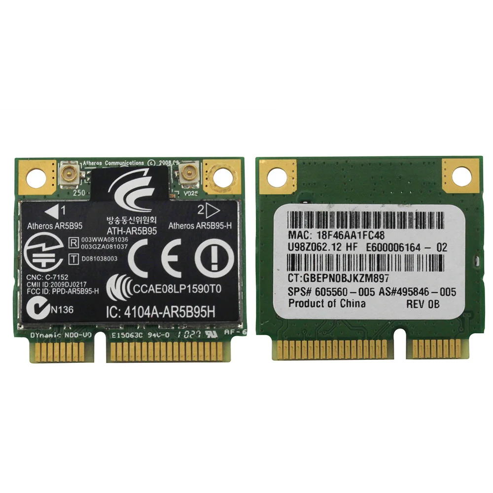 Atheros AR5B95 беспроводная WiFi WLAN карта для hp G42 CQ42 G62 CQ62 605560-005 PCI-E