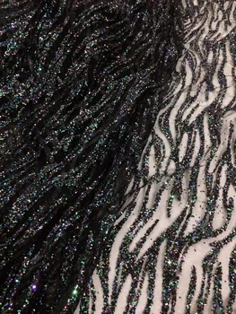 

New Arrival african Tulle lace fabric with glitter African net lace SYJ-62437 for women dress