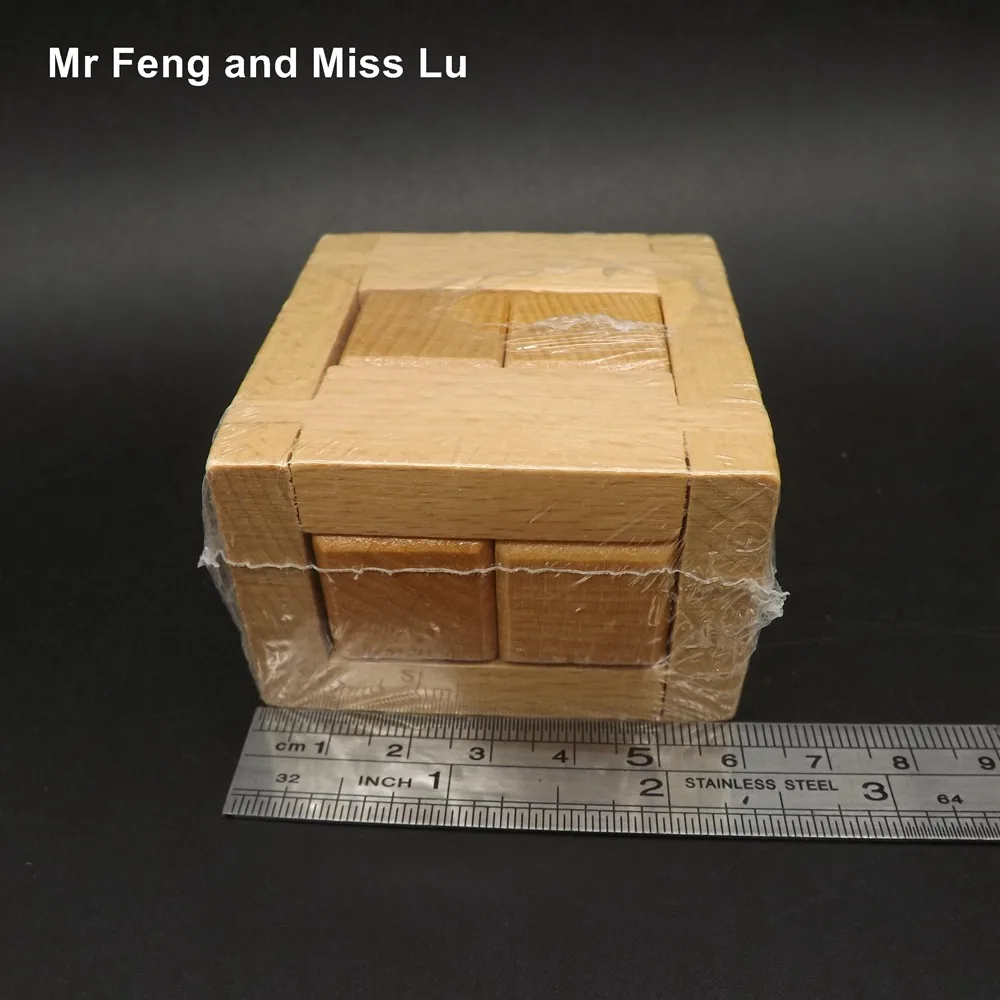 Деревянный куб Волшебная коробка Традиционная головоломка игрушка Kong Ming Lock|ming