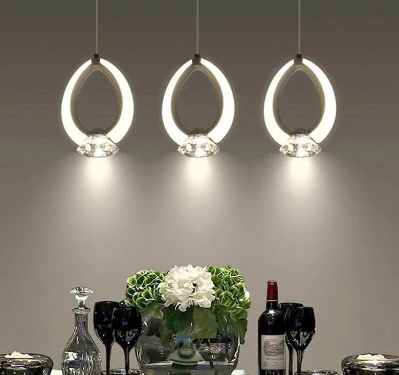 

2019 new design pendant light acrylic lamp with crystal diamond
