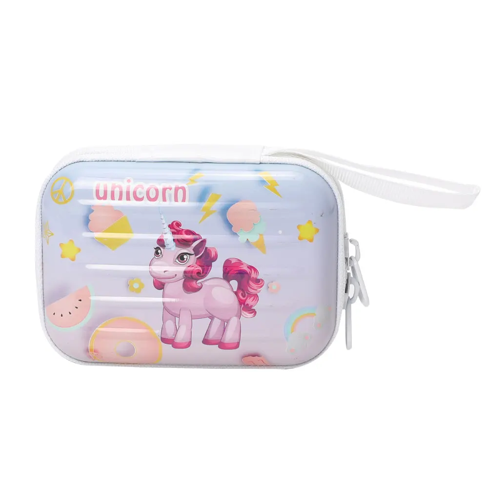 

TOPSTHINK Children unicorn mini suitcase zipper storage case custom logo