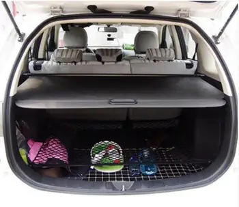 

Car Rear Trunk Security Shield Shade Cargo Cover For Mitsubishi Outlander 2004 2005 2006 (Black beige)