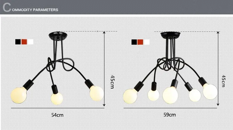 Светодиодные потолочные светильники для гостиной Luminaria E27 потолочные лампы светильники для домашнего освещения Lamparas De Techo Lustre 3/5 head