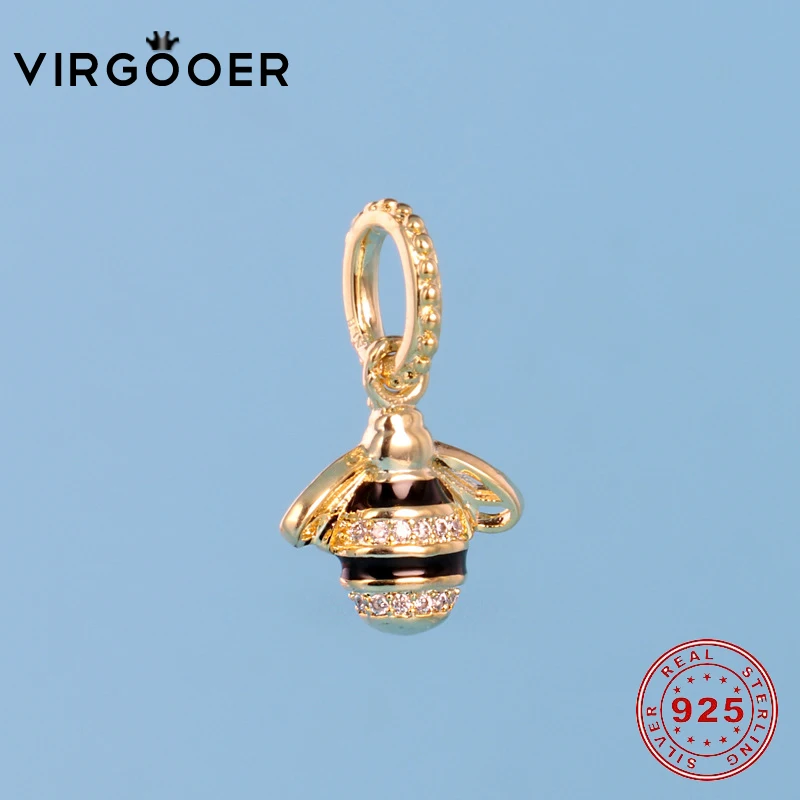 

Virgooer Original 925 Sterling Silver Bead Queen Bee Pendant Charm Fit Pandora Bracelet Necklace For Women Wedding Gift Jewelry