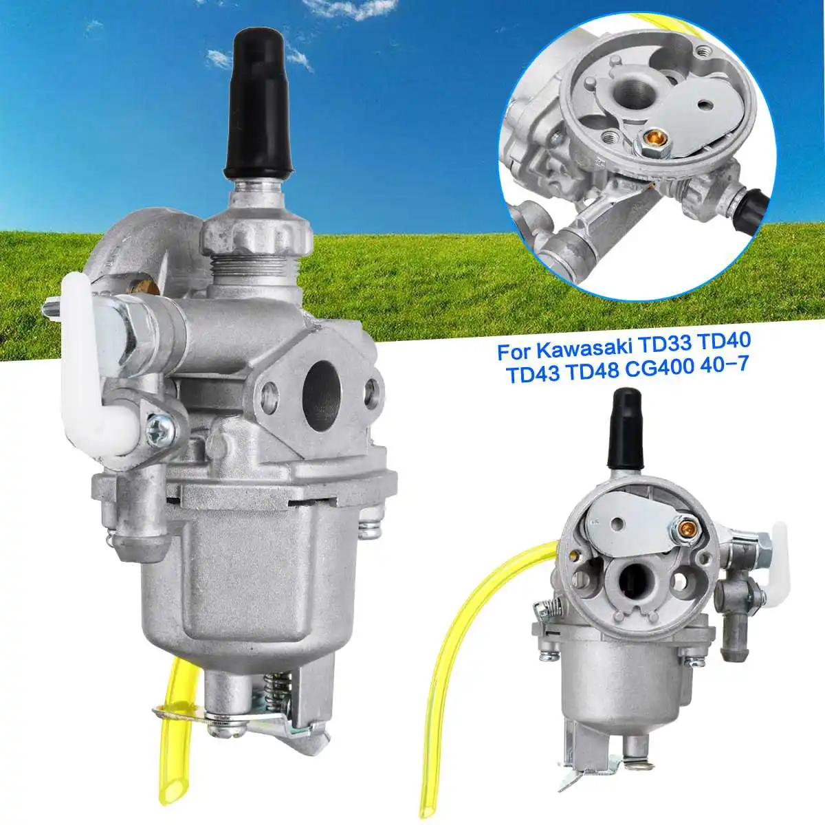 

Doersupp TD33 Carburetor AY Float Replacement for Kawasaki TD40 TD43 TD48 CG400 Trimmer