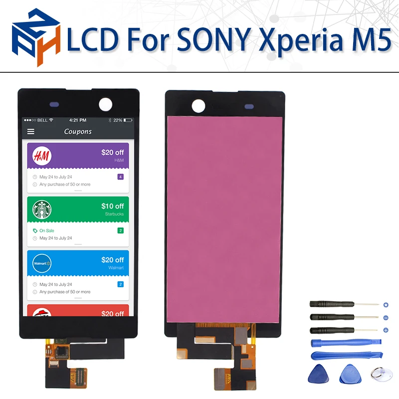 E5603 ЖК-дисплей для sony Xperia M5 ЖК-дисплей двойной E5603 E5606 E5653 ЖК-дисплей Дисплей Сенсорный экран планшета Полное собрание Запчасти для авто +