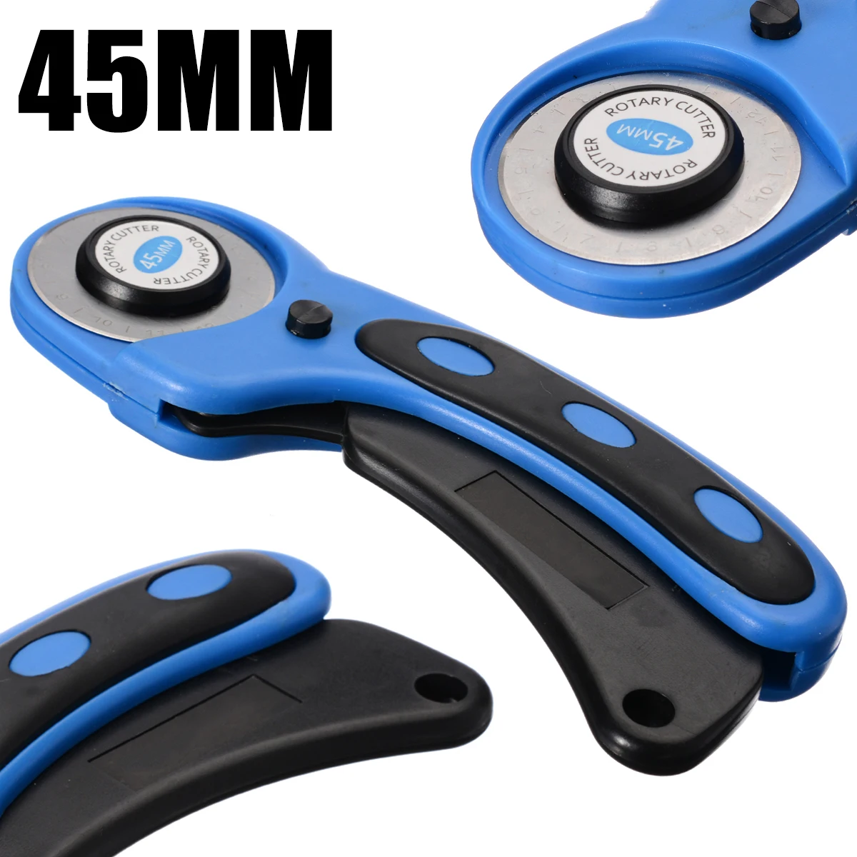 Blue Rotary Cutter Plastic Handle Sewing Fabric Leather Paper Craft Quilting Cutting 45mm Rotary Cutter for DIY Fabrics Cutting