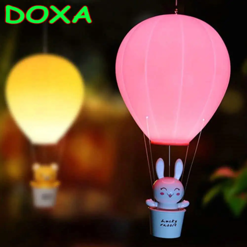 DOXA светодио дный Kawaii светодиодный ночник воздушный шар Детские затемнения USB перезаряжаемые сенсорный выключатель мультфильм спальня