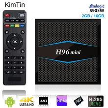  H96 Mini Smart Android 7.1 TV Box S905W 2GB RAM DDR3 2GB  16GB ROM WiFi 2.4GHz 5.8G Miracast Airplay 4k Android Box Vs X96 Mini