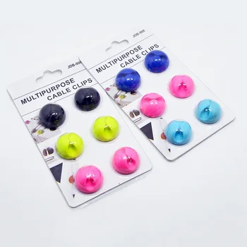 

AINGSLIM 6Pcs/lot Desktop Cable Clip Cable Winder Wire Organizer Cable Cord Holder Management System Wire Earphone Winder