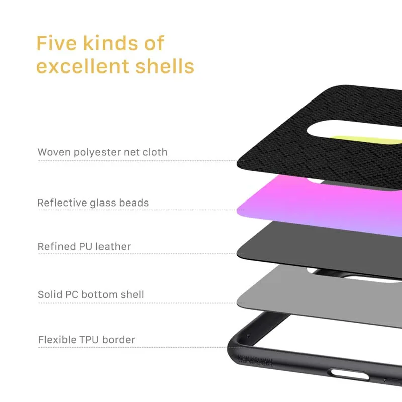 Twinkle чехол для One Plus 7 Pro, NILLKIN тканая полиэфирная сетка светоотражающий чехол PC задняя крышка для OnePlus 7 Pro Чехол 6,67''