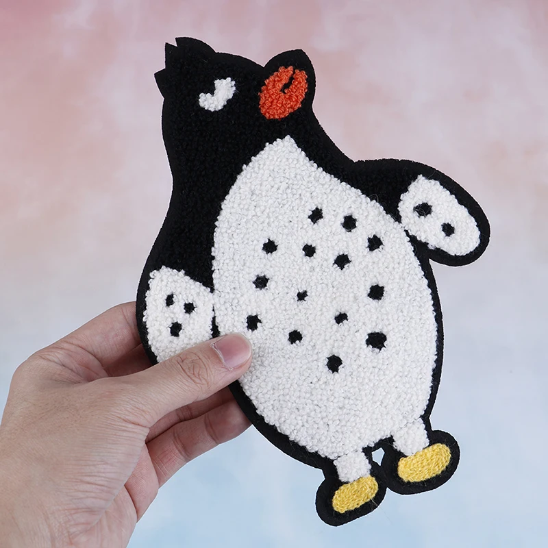 

1Pcs Penguin Sequin rabbit camel Embroidered Applique Stripes Patches for Clothing DIY Cloth Sticker Sew on Super Badges