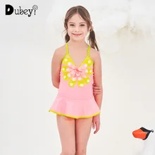 Одежда для отдыха для девочек, Одноцветный купальник принцессы, детская пляжная одежда, цельный летний наряд для маленьких девочек